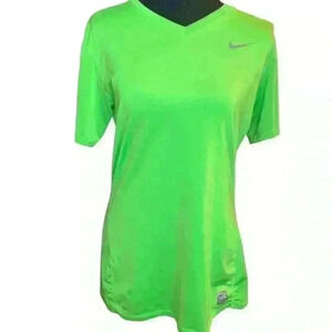 Nike Pro Lime Green Short Sleeve Top Size L.